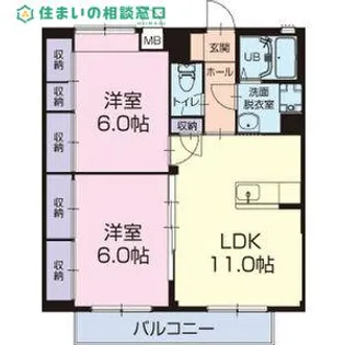 愛知県岡崎市北野町字畔北【アパート】の間取り