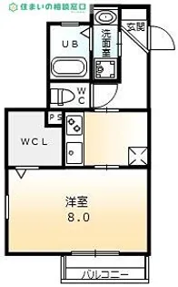愛知県岡崎市洞町字寺前【アパート】の間取り