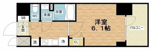 プレサンス松屋町ヴィゴラス【11階】の間取り