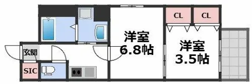 S-RESIDENCE天満橋ar【9階】の間取り