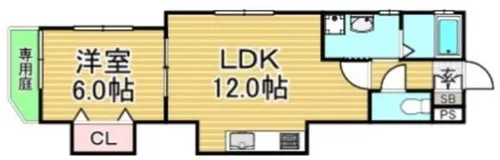 福岡県大野城市筒井3丁目【アパート】の間取り