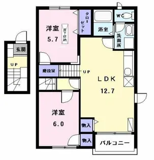 サンライト【2階】の間取り