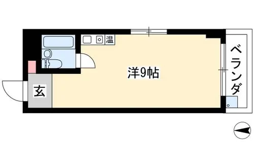 五大ビル【4A号室】の間取り