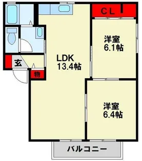 福岡県北九州市八幡西区則松5丁目【アパート】の間取り