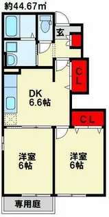 サンデリアーナ D棟【1階】の間取り
