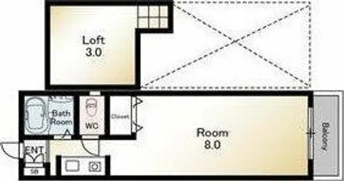 ドコモ南天神【2階】の間取り