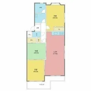 セレニール高間【3階】の間取り