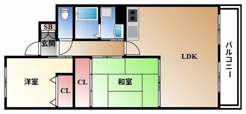 メゾン浪打【4階】の間取り