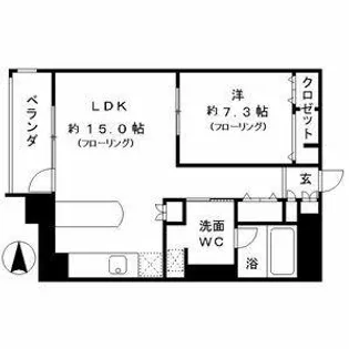 レジディア東桜Ⅱ【9階】の間取り