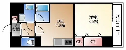 コンセール葵【5階】の間取り