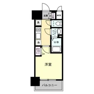 ララプレイス難波メティス【9階】の間取り
