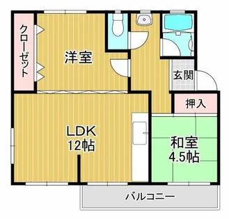 新金岡第三団地住宅参号棟【2階】の間取り