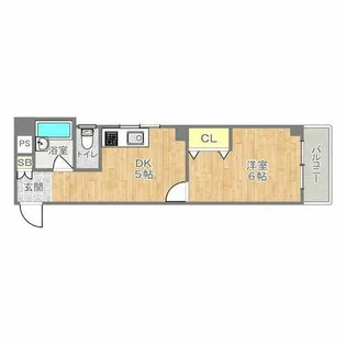 タイホウハイツ敷津3番館【2階】の間取り