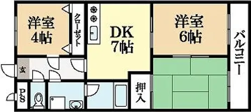 リベレ小西【2階】の間取り