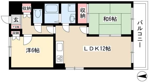 プレステイジ清水【504号室】の間取り