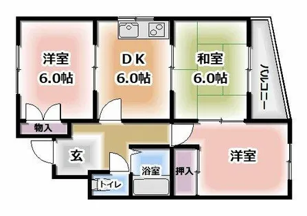 大阪府寝屋川市秦町【マンション】の間取り
