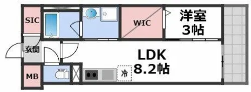 Alivis九条【2階】の間取り