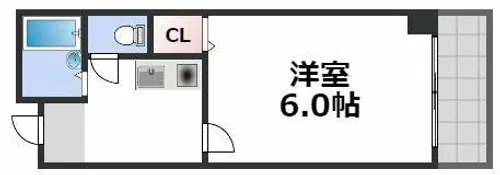 ロイヤルレスト芦原【6階】の間取り