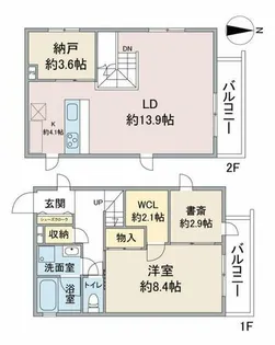 Celenest浄心【00401号室】の間取り