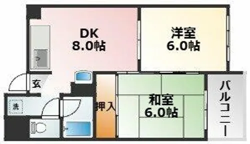 大阪府大阪市東淀川区瑞光4丁目【マンション】の間取り