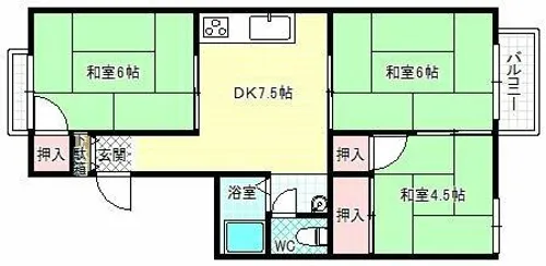 キョクヨウコーポA・B【1階】の間取り