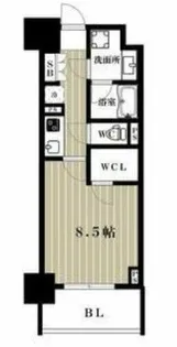 エスリード長堀タワー【6階】の間取り
