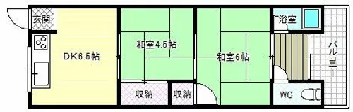 奥谷文化【2階】の間取り