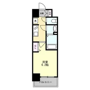 プレサンス大国町ブライス【7階】の間取り