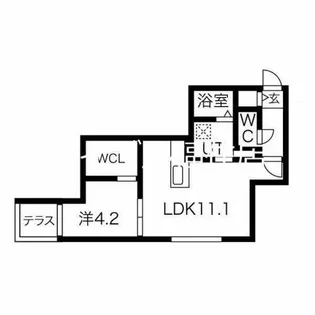 カーサブラン【1階】の間取り