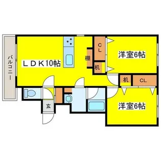 フラット佳月【302号室】の間取り