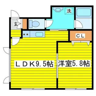 ハイツニシカワ【102号室】の間取り