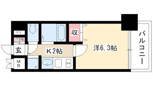 プレサンス大須観音駅前サクシード【402号室】の間取り