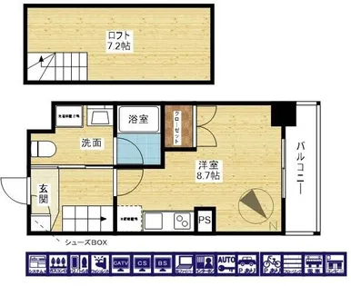 エスリード大阪シティーウエスト【7階】の間取り