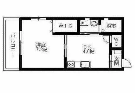 Aレガート大橋南【2階】の間取り