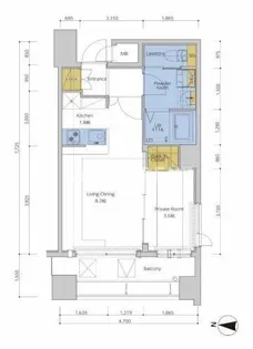 ネストピア博多ガーデン【7階】の間取り