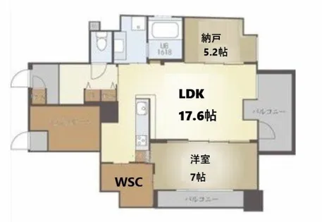 ハイデンス梅ヶ枝【12階】の間取り