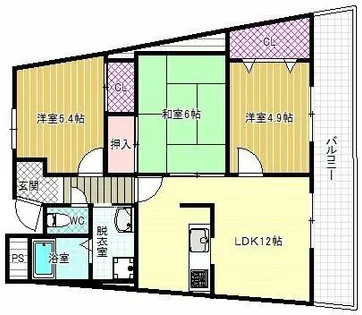 エスポアール岩根【1階】の間取り