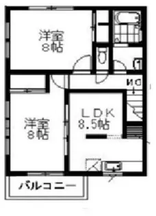 福岡県大野城市下大利3丁目【アパート】の間取り