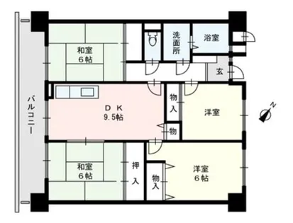福岡県福岡市南区的場2丁目【マンション】の間取り