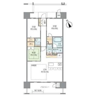 ライブスクエア大手町【1503号室】の間取り