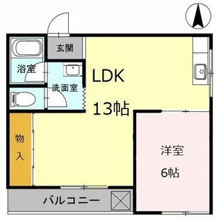 公園南ハイツ司【2階】の間取り