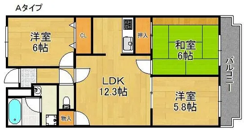 パークレーン【3階】の間取り