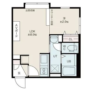 ムーンボー【305号室】の間取り