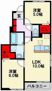 アンジュ本城【1階】の間取り