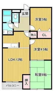 ウエストリバー【3階】の間取り