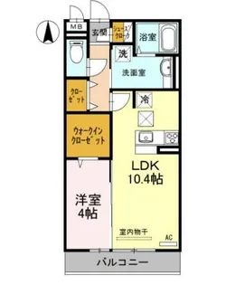 ヴィラ・ウィステリア広畑【1階】の間取り