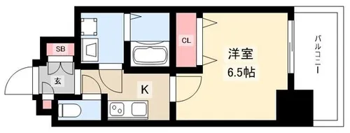 エステムコート名古屋黒川シャルマン【1207号室】の間取り