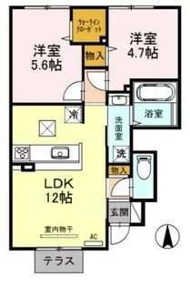 パークフロントM【1階】の間取り
