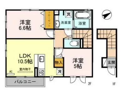 フォーリーフ・ヴィラ【2階】の間取り