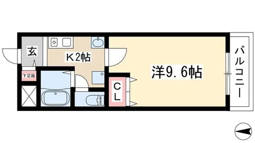 THE SQUARE【303号室】の間取り